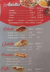 Menu Le Bosphore - Assiettes, kebab, galette,...
