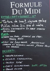 Menu Bistro Du Cours - Formule midi