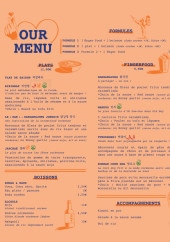 Menu Dakoo - La carte