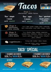 Menu French Tacos - Tacos