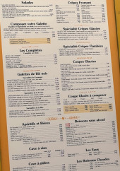 Menu La Crêperie Jaune - La carte