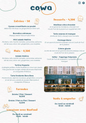 Menu Label Escale - Les entrées, plats, ...