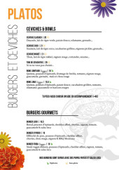 Menu Loco Loca - Les burgers et ceviches