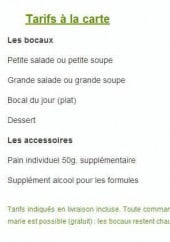 Menu Pep's - Les plats et formules à la carte 