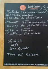 Menu Auberge du Deffay - Un exemple de menu du jour