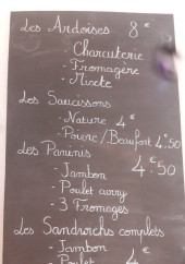 Menu Le Shaker's Café - Les ardoises, paninis et sandwichs, ...