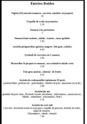 Menu Le Marmiton - entrées froides