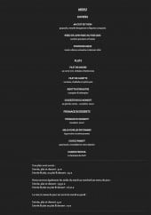 Menu La Cascade - Entrées, plats, fromages,.....