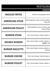 Menu Le Gézé - Les plats