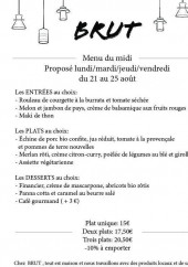 Menu Brut - Un exemple de menu du jour
