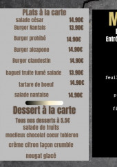 Menu 18e amendement - Un exemple de menu du jour
