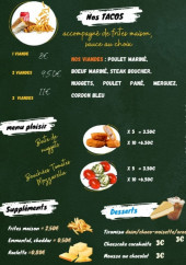Menu l andalouss - Les tacos, menus et desserts,...