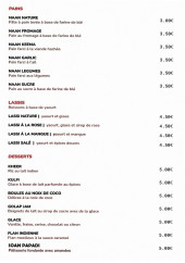 Menu Les Goûts D'Asie - Les pains, lassis et desserts