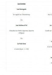 Menu Côtes & Dunes - Les entrées, plats, ...