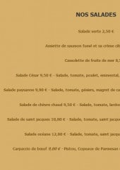 Menu Le florentina - Les salades