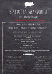 Menu La Farandouille - Les formules