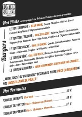 Menu Mathurin - Les plats, burgers et formules