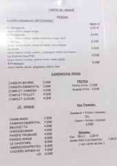 Menu Le Saloon - Les pizzas, sandwiches,....