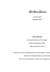 Menu Le Saint Laurent - Carte et menu Le Saint Laurent Petit Mars
