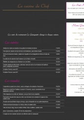 Menu La Guinguette - Les entrées, viandes, menu gourmand,...