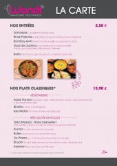 Menu Wandi - Entrées et plat classiques 