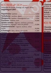 Menu L'océane - Les pizzas et paninis