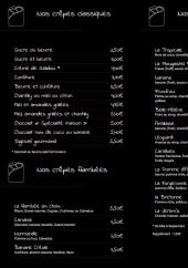 Menu Les Forges - Les crêpes