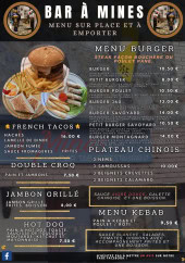Menu Bar à Mines - La carte