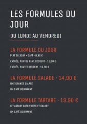 Menu La Concentr' - Formules