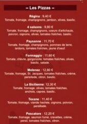Menu Le Malala - les pizzas et le menu enfant