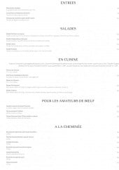 Menu Grill & Cow - Entrées, salades, en cuisine,...
