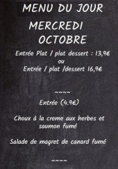 Menu Le Carré de Service - Le menu du jour