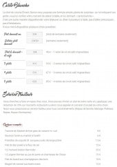 Menu Le Romarin - Le menu carte blanche et quelques suggestions du chef