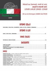 Menu Piazzetta - Les informations, les boissons...