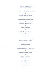 Menu La Laurendière - Menu plaisir et raboliot