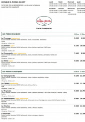 Menu Le Kiosque à Pizzas - Les pizzas