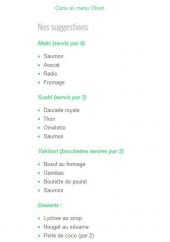 Menu Mont Fuji - Makis, sushis, yakitoris...