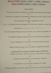 Menu Le Saint Martin - Menus, entrées, plats,...