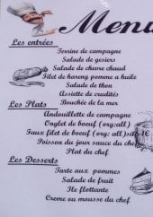 Menu La Licorne - Les entrées, plats et desserts