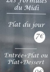 Menu La Licorne - Les formules du midi