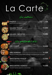 Menu Le Teranga - Les entrées et grillades