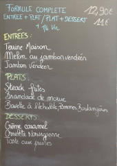 Menu Au Bistrot Gourmand - Un exemple de menu du jour