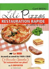 Menu Lili pizzas Bedu cyril - Carte et menu Lili pizzas Bedu cyril Chatillon sur Loire