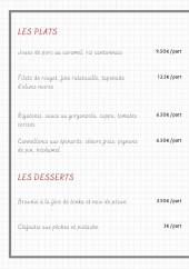 Menu Gm Chefs - Les plats et desserts