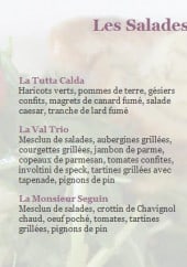 Menu Le Val Trio - Les salades