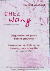Menu Chez Wang - Carte et menu Chez Wang
Sully sur Loire