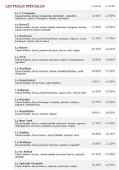 Menu Le Kiosque à Pizzas - Les pizzas spéciales