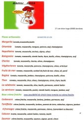 Menu Maduli Pizza - Les pizzas