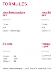 Menu L'Esprit du Causse - Les formules
