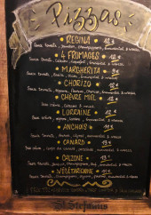 Menu Le Paradou - Les pizzas